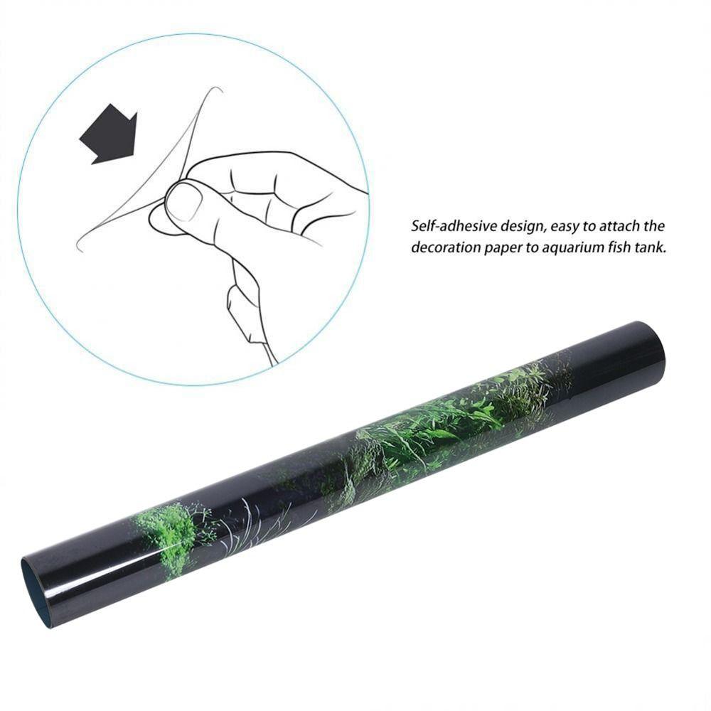 PVC Aquarium Background Sticker Self Adhesive 61x 40cm Fish Tank Background Sticker 3D Backdrop Effect