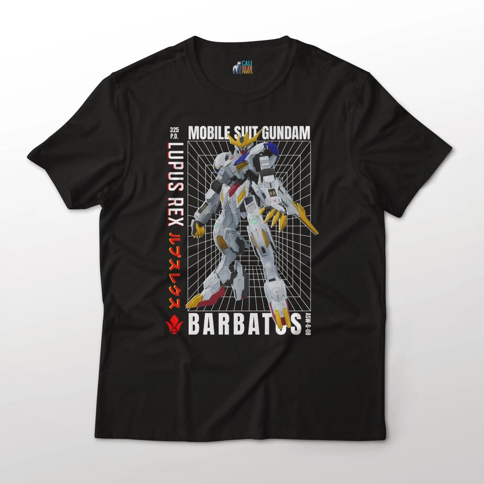 Gundam Barbatos Lupus Rex Iron Blooded Orphans Anime Graphic Art Cotton T-T-Shirt 4XL