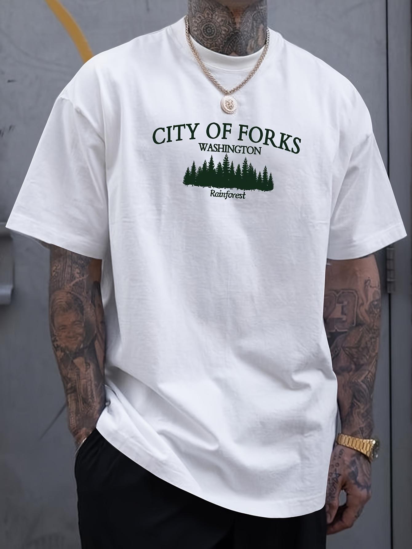 Mens fashion creative design sense Washington printing printing sports leisure daily versatile summer shortsleeved Tshirt S