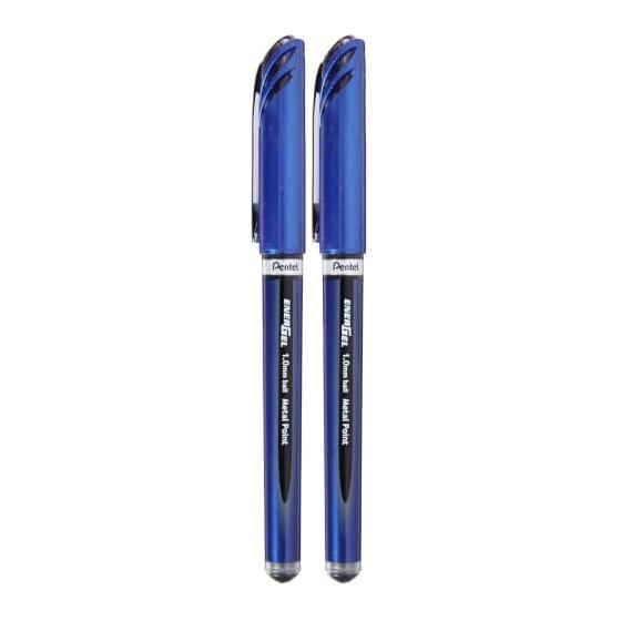 Pentel EnerGel Euro Gel Pen, 1.0mm, Blue Barrel, Black Ink, BL30-A