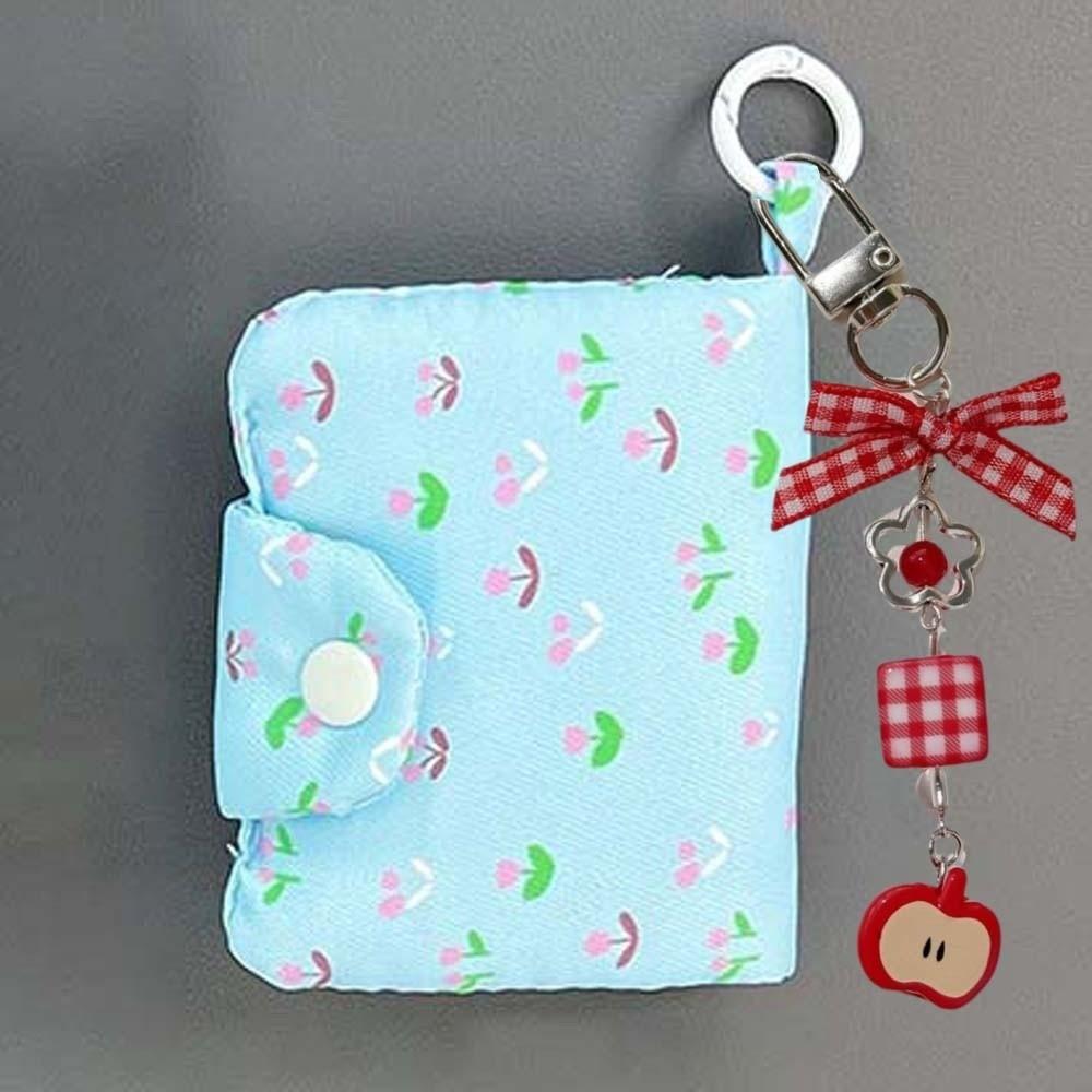 

Large Capacity Small Makeup Lipstick Bag Cherry Mini Cloth Storage Bag Daily синий