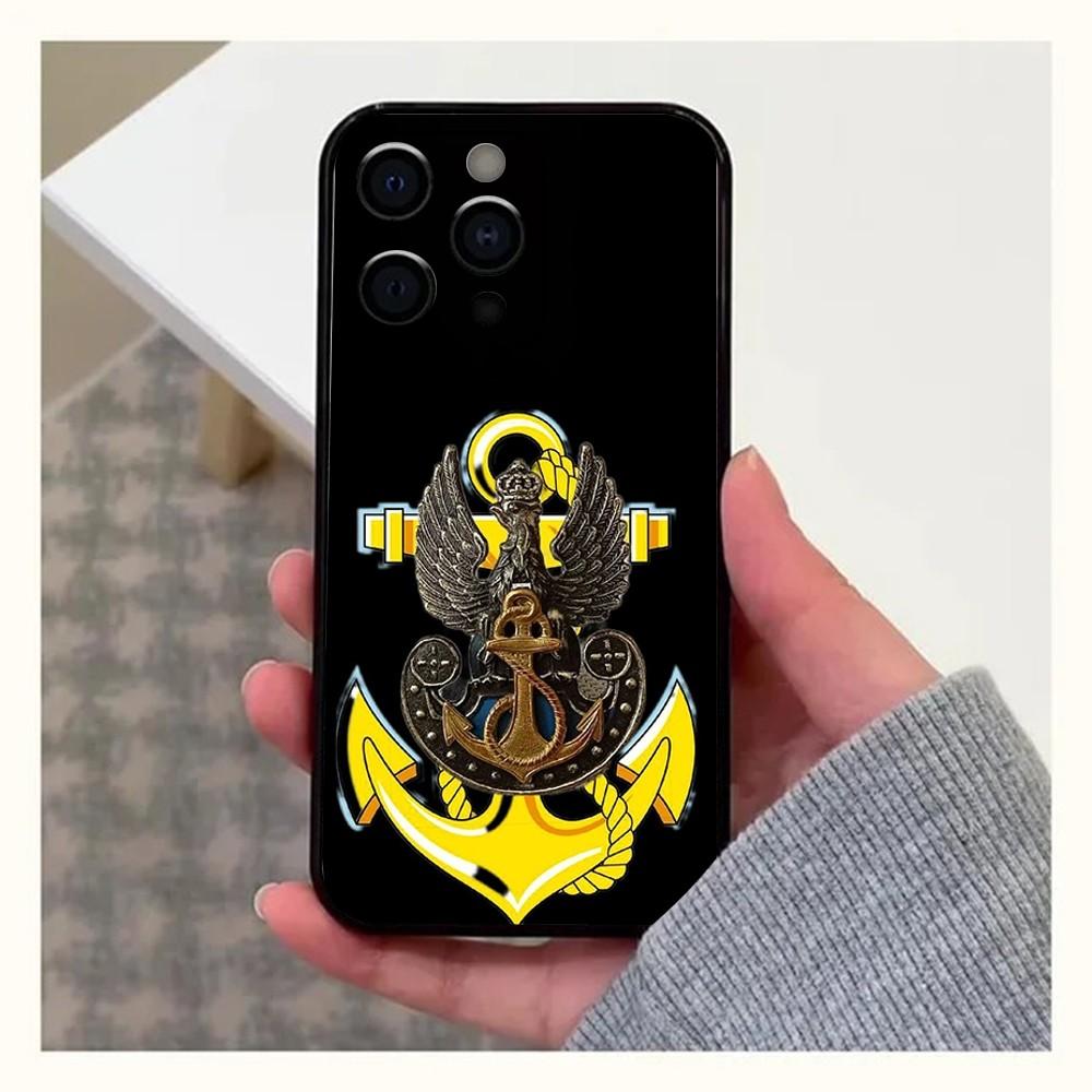 Anchor Sailing Phone Case For Apple iPhone 15,14,13,12,11,Pro,X,XS,Max,XR,Plus,Mini Soft Black Cover