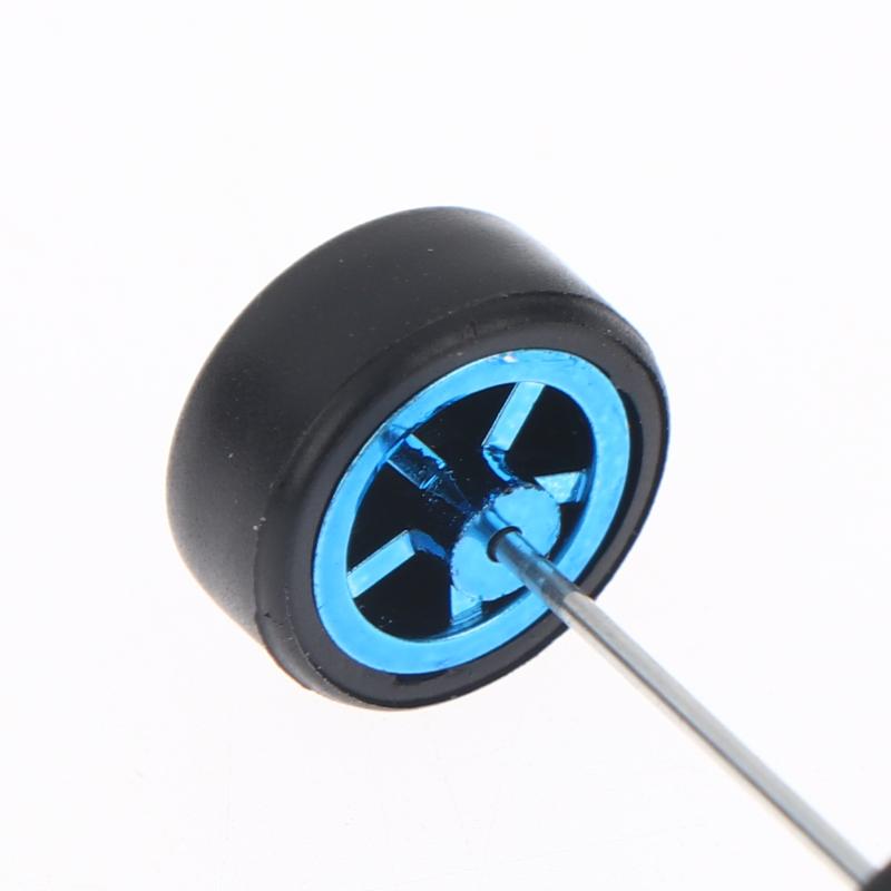 1 Set Diy Accessories 1/64 Model Wheels With Slicks Rubber Tires For Toy Model Petal Wheel Diecast Cars Refiting Parts