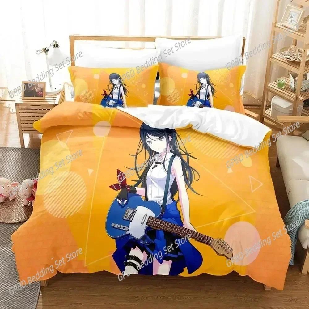 Anime Hoshino Ichika Project SEKAI Beding Set Bedrom Soft Modern Bedspreads Comefortable Soft Duvet Cover Comfortable Quilt Cover Pilowcase