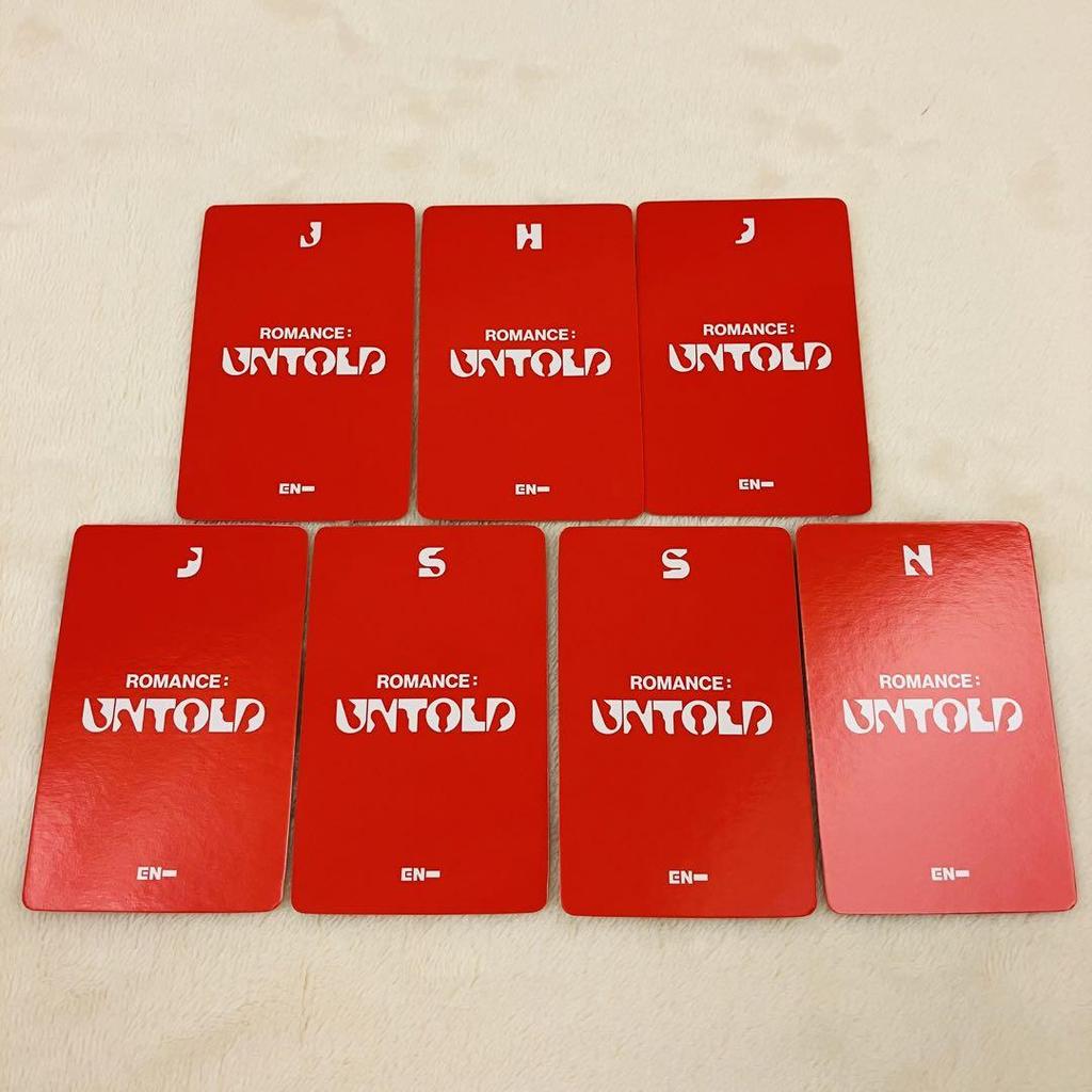 [USED] ENHYPEN Weverse Bonus 7-Form Set Bonus Trading Card Complete Set