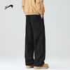 Guirenniao Men's Fleece-Lined Straight-Leg Cargo Pants