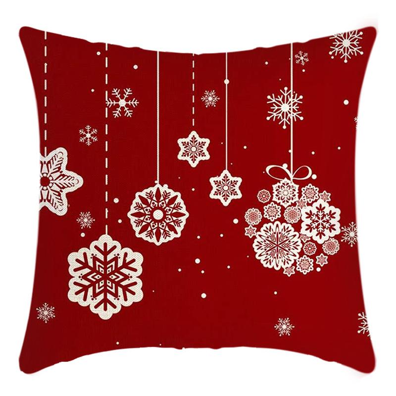 Christmas Pillow Case Printed Living Room Sofa Bedroom Pillow Case Christmas Pillow Case Printed