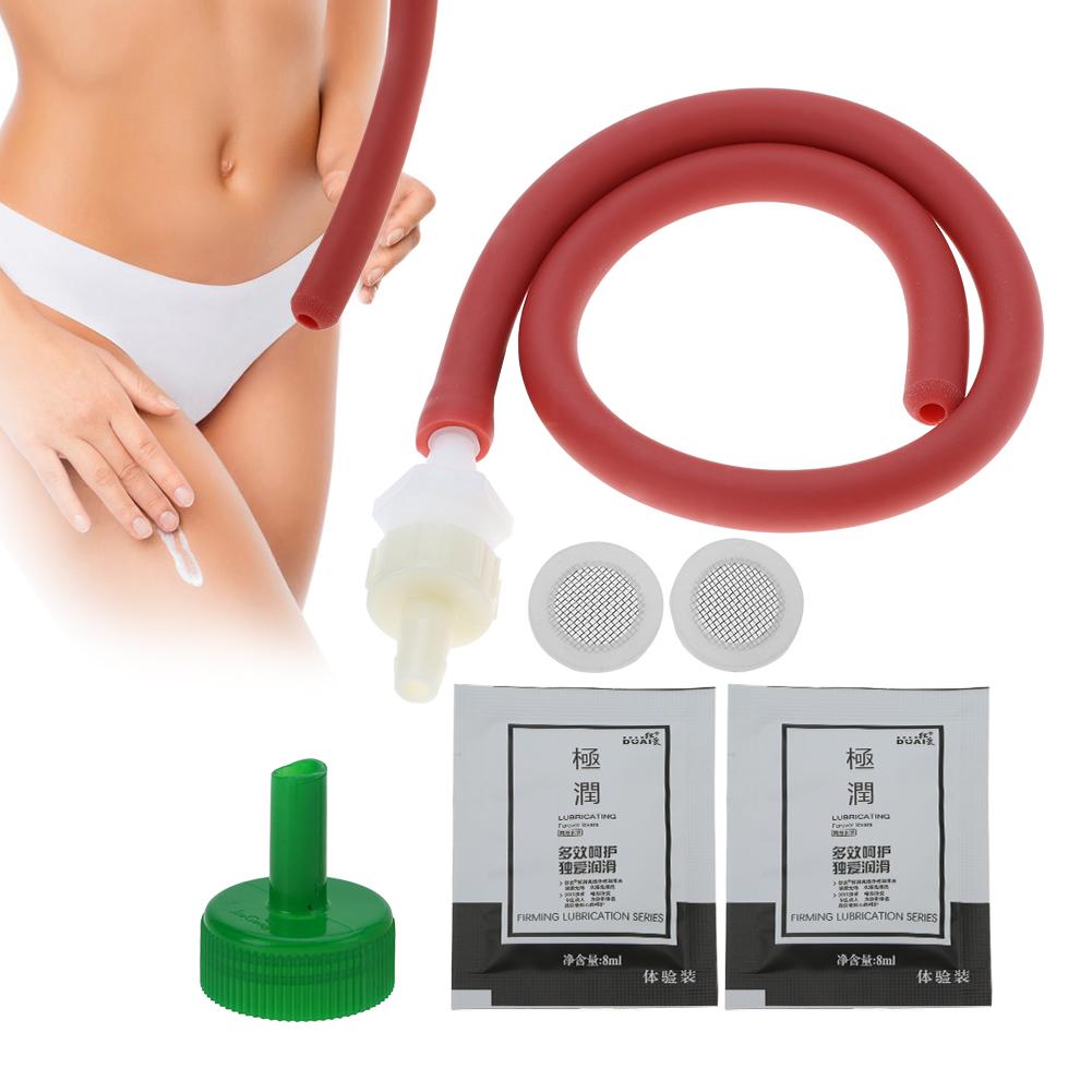 Household Soft Silicone Anal Cleaner Enema Tubing Vaginal Cleaning Kit