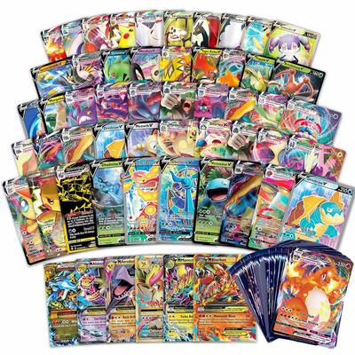 100Pcs Pokemon Cards Shining VSTAR GX EX VMAX MEGA TAG TEAM Energy Trainer Charizard Pikachu Collection Battle Card I07