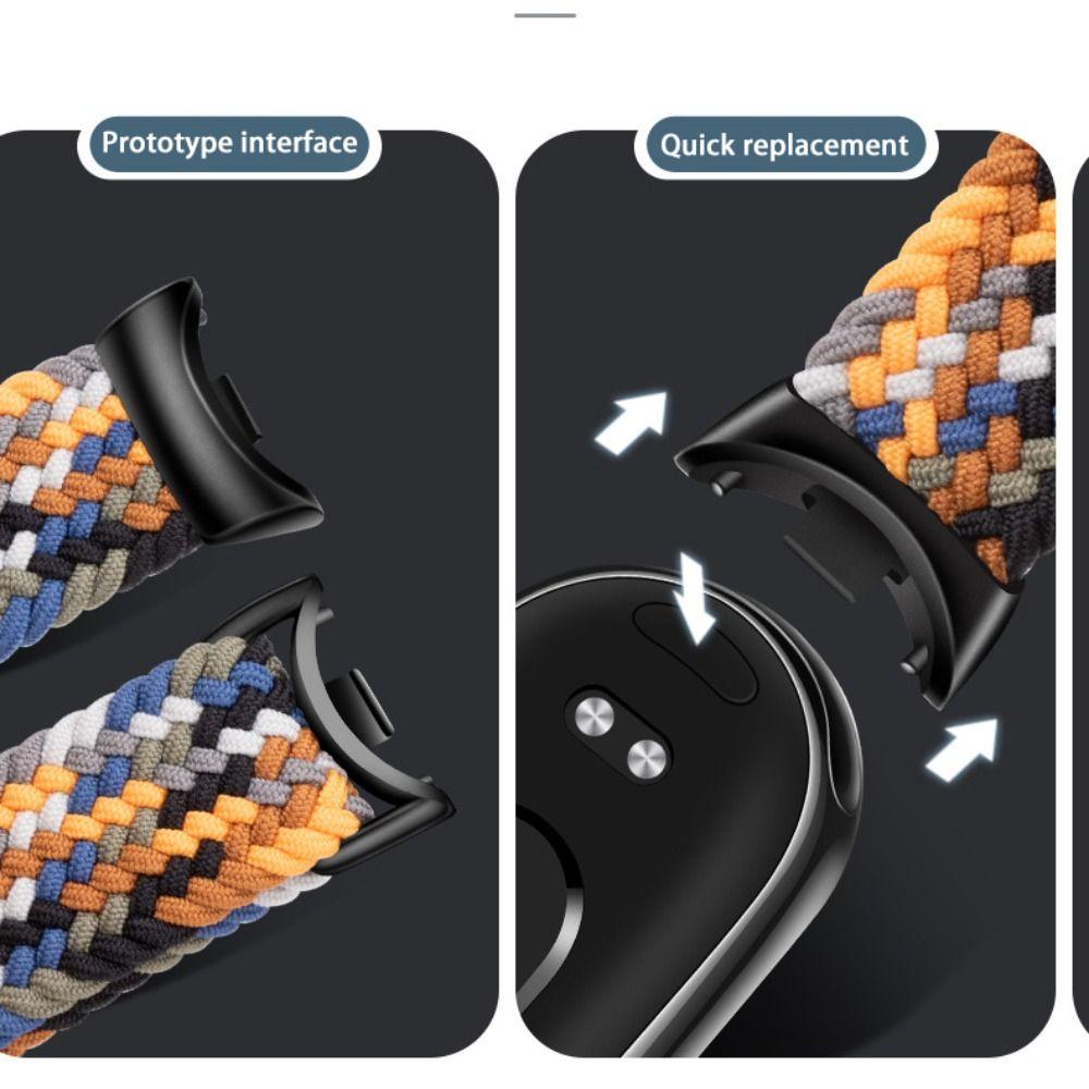 Nylon Watch Strap Knit Breathable Smart Watchband Soft Multicolored Watch Replacement Bracelet for Band 8/9/10 Unisex