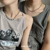 Hip Hop Titanium Steel Necklace For Man Woman Trend Wrapping Rope Knot Collar Chian Unisex Choker  Kpop Accessories