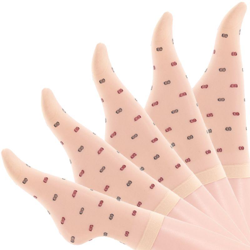 

10 пар коротких стальных чулок для женщин телесного цвета с принтом, женские тонкие летние прямые чулки с антизацепной шелковой износостойкой средней трубкой 10 pairs