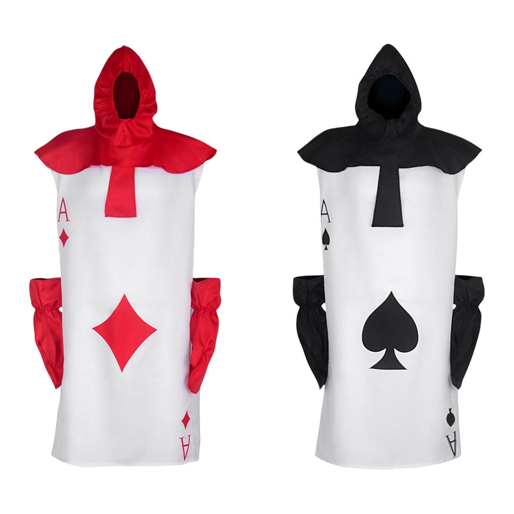 Unisex Playing Card Costumes, Cosplay Costumes, Cosplay Atmosphere Decoration Costumes