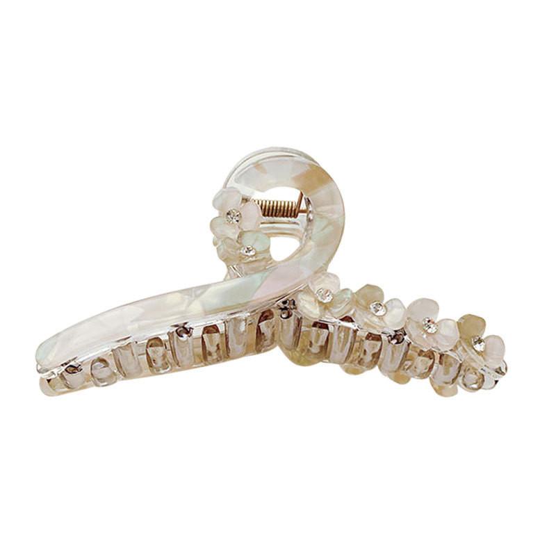 Stylish Korean Acetate Hair Clip With Charming Floral Design For Elegant Updos