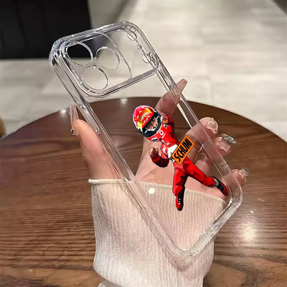 M-Michael S-Schumacher Phone Case For iPhone 17 16 15 14 13 12 11 Mini Pro Max Plus Transparent Cover iPhone13PROMAX
