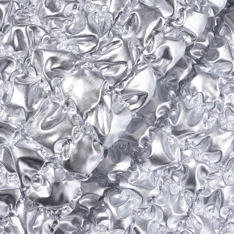 PU-Leder Gesteppte Baumwollstoffe Stretch Bestickt Halloween Weihnachten Stoff zum Nähen Daunenjacke Kleidung 95cm Breite