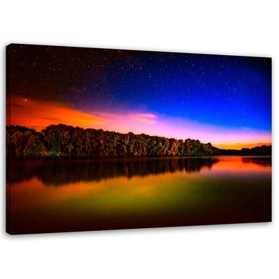 Canvas Print, Sunset Over a Lake