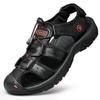 Men's Summer Leather Sandals: Breathable, Non-Slip Outdoor Beach Shoes