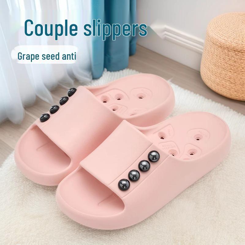 Men's Massage Acupressure Slippers - Non-Slip Sandals for Home Foot Therapy, Summer PVC Design