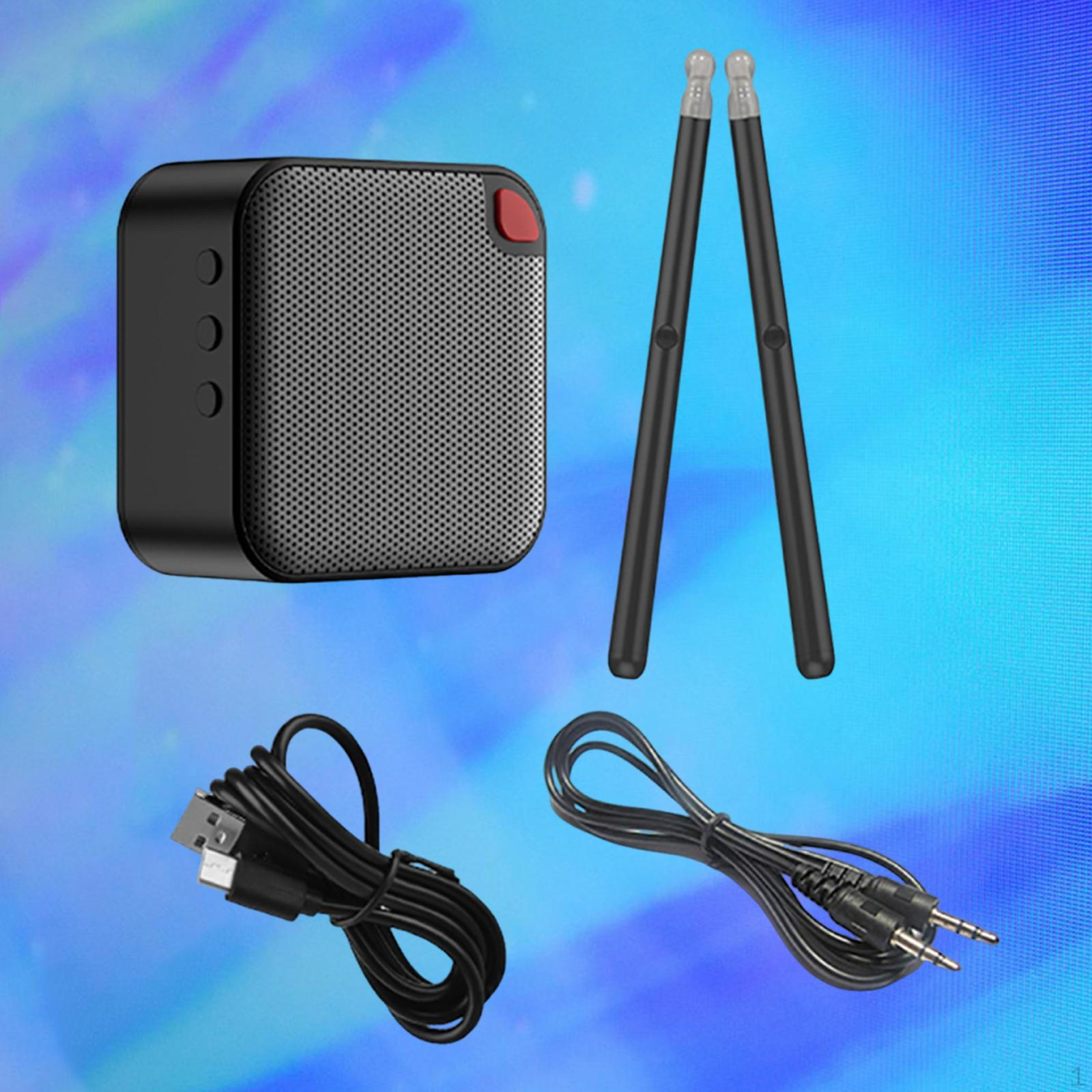 

Electric Drum Set with Speaker Drummer Portable Compact Electronic Drumsticks Air Sticks for