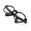 DOYOUCOTO Brille Plüschpuppe, Chibi Plüsch, Oshikatsu, Runde Brille, Mini Puppenteile, Kleines Plüschtier, Haustierfigur, Handgefertigtes Material (Schwarz, 6,5 cm)