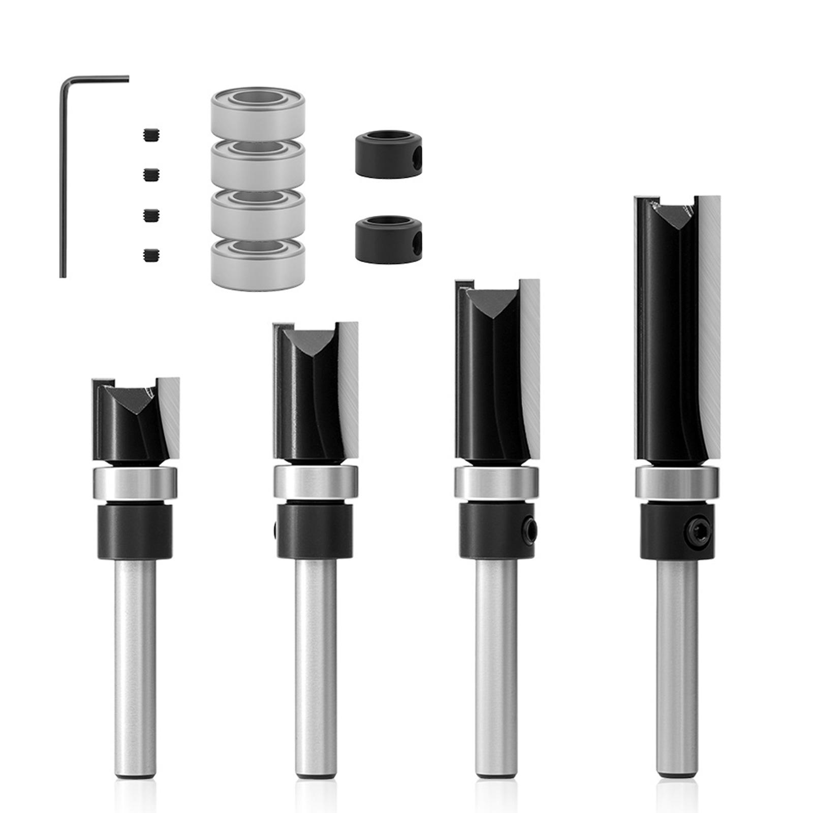 

Pack of 10 Versatilitys Bearing Router Bit Set Including Four Types for Carving Edging Grooving Woodworking Applications 1