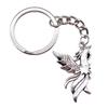 Pfauen Emaille Charms Eulen Schlüsselanhänger Vogel Anhänger Schlüsselring 28mm