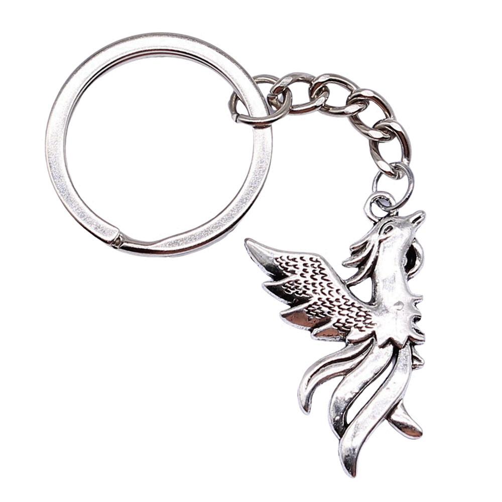 Pfauen Emaille Charms Eulen Schlüsselanhänger Vogel Anhänger Schlüsselring 28mm