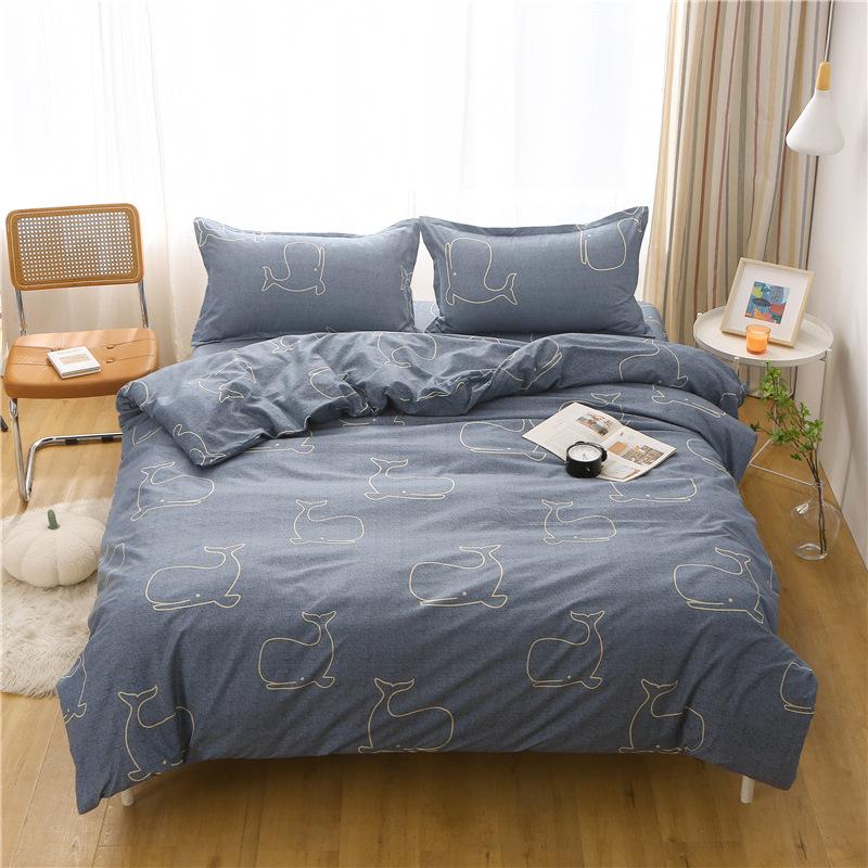 Single Quilt Cover Skin-Friendly Imitation Cotton Brushed Single Double Student Dormitory Home  Pure Cotton Quilt Cover double bed linen