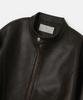 Mood Inside Washed Stitch Biker Leather Jacket_Brown