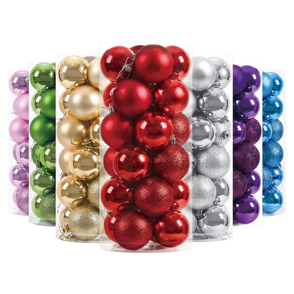 6cm Electroplated Hanging Christmas Ball Ornament Set