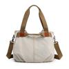 Borsa a tracolla in tela vintage da donna, ad alta capacità e dallo stile semplice, per l'uso quotidiano