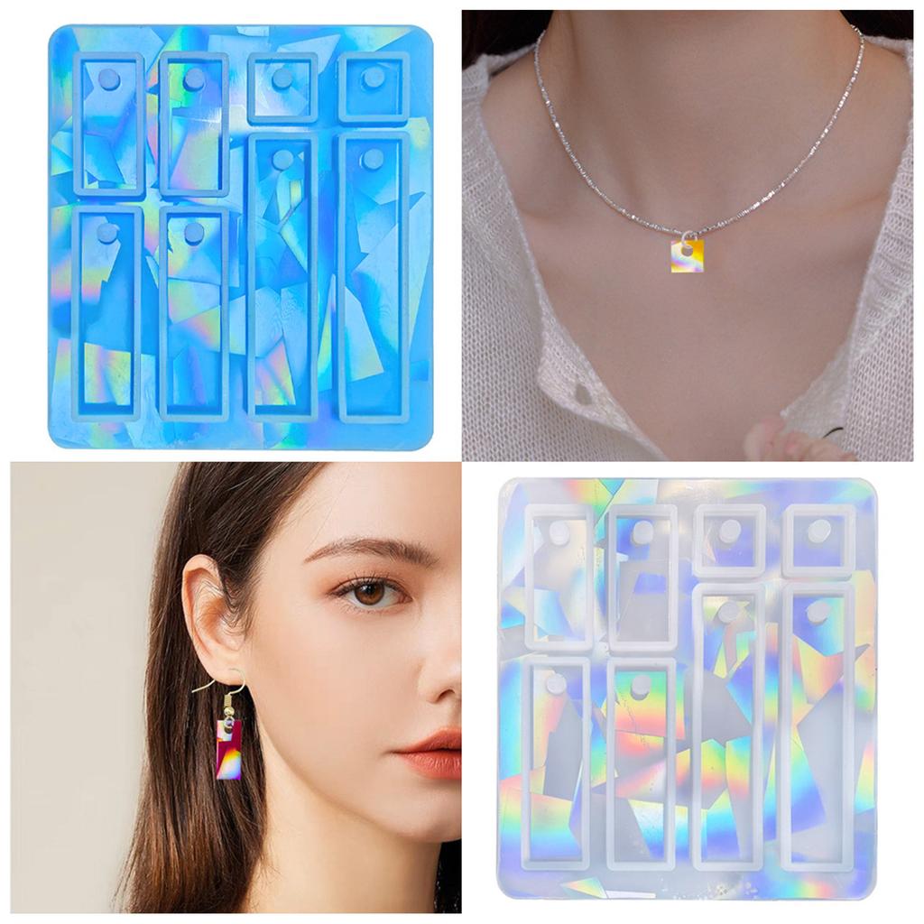 Light and Shadow Cartoo Resin Molds Rhombus Mold for Keychain Jewelry Making Elegant Earrings Crafting Supplies