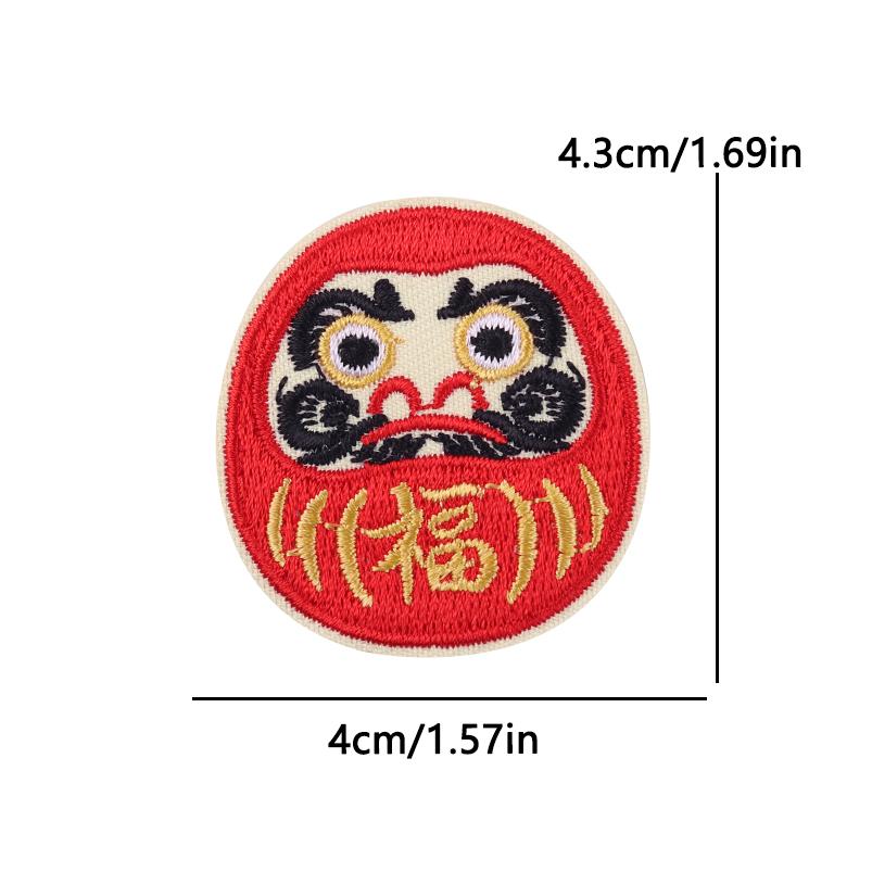 Japanese Cartoon Style Embroidery Patch Iron On Patches For Clothing Stickers Cherry Blossoms Fusible/Sewing Decorate Applique