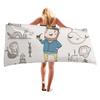 Cartoon Ship Sailor Series digital-printed polyester Superfine fiber double-sided fleece Beach vacation bath towel, beach towel