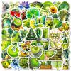 56 Green Healthy Life Graffiti Stickers Fresh Literary Style Creative Handbook Luggage Stickers