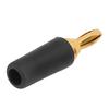 10PCS J.10007 2.5mm Brass Banana Plug Gold Plated Banana Plug Connector Instrument Test PlugBlack