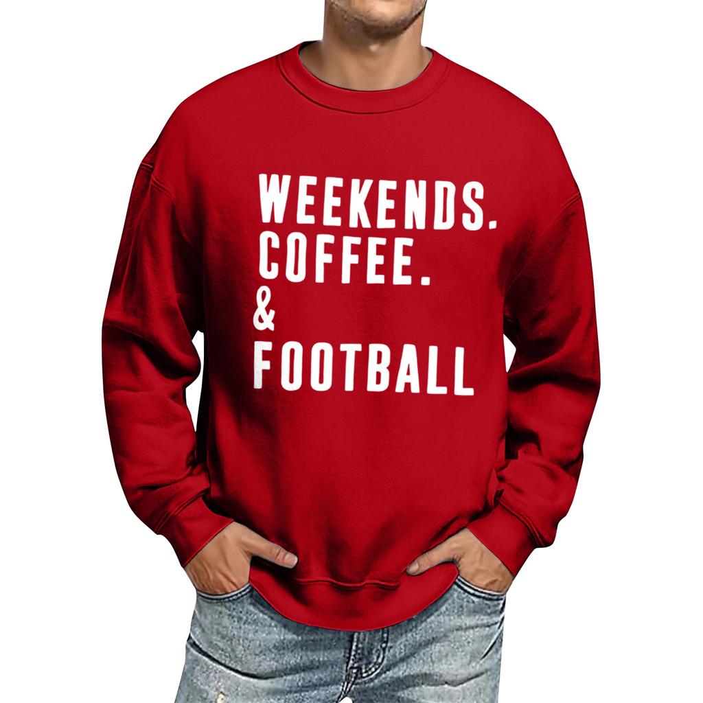 Men's Oversized Long Sleeve Crewneck Sweatshirt Casual Loose