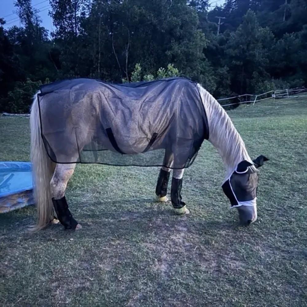 Breathable Horse Fly Sheet Wear-Resistant Equine Mesh Vest Horse Belly Protect Cover Horse Riding