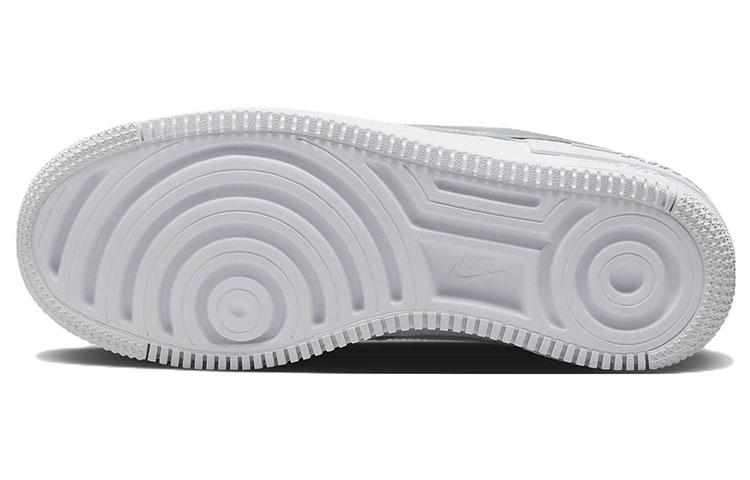 Nike Air Force1 Shadow Streetwear Scarpe da Skateboard Basse da Donna Bianco Argento CI0919-119