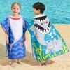 Children Bathing Stuff Kids Hooded Cape Towel Boy Shark Bathrobe Baby Dinosaur Bath Towel Girls Unicorn Beach Towel Wrap Blanket