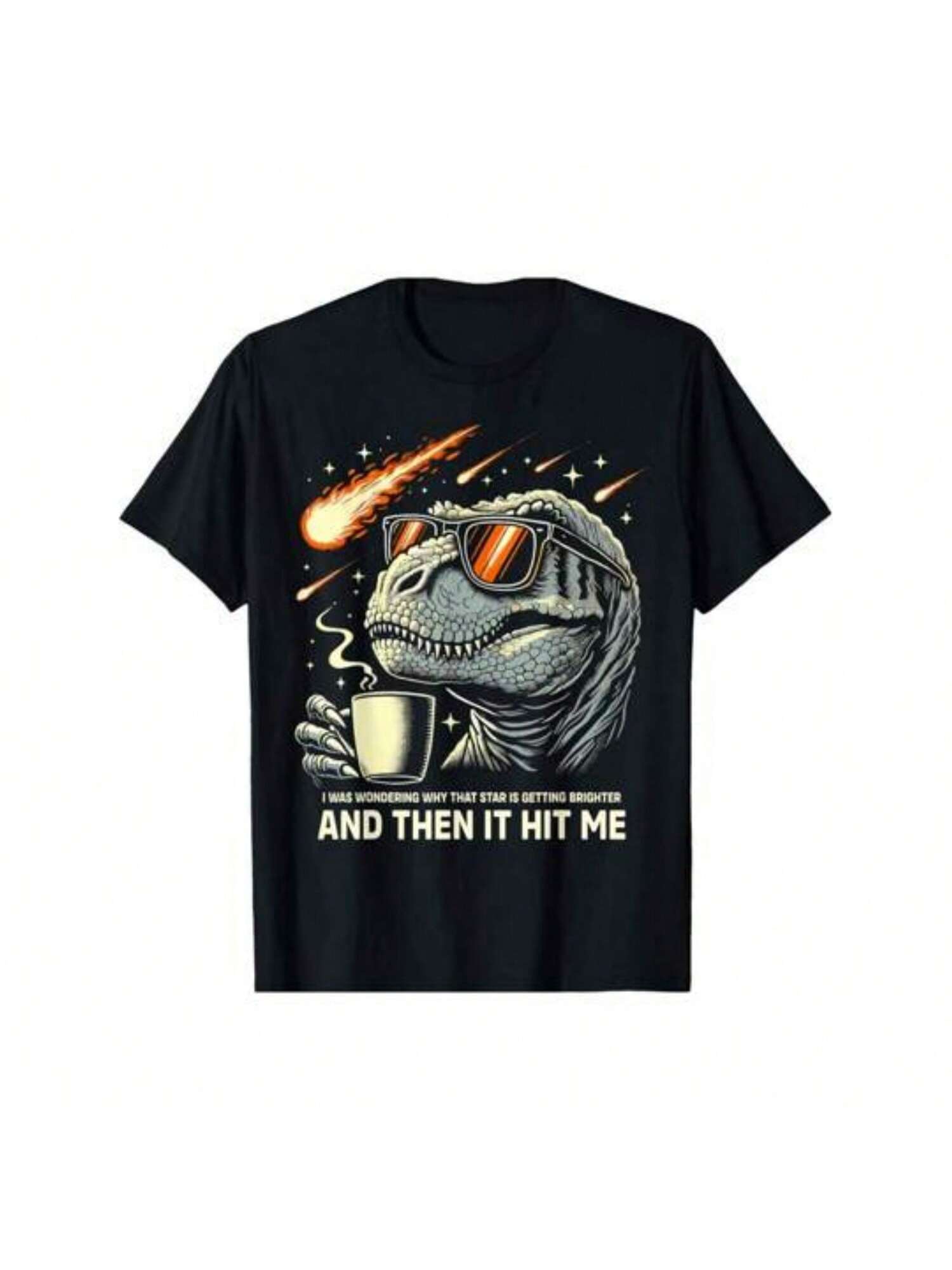 Dinosaur T-Rex Coffee Novelty unisex Funny Dinosaur T-Shirt S разноцветный