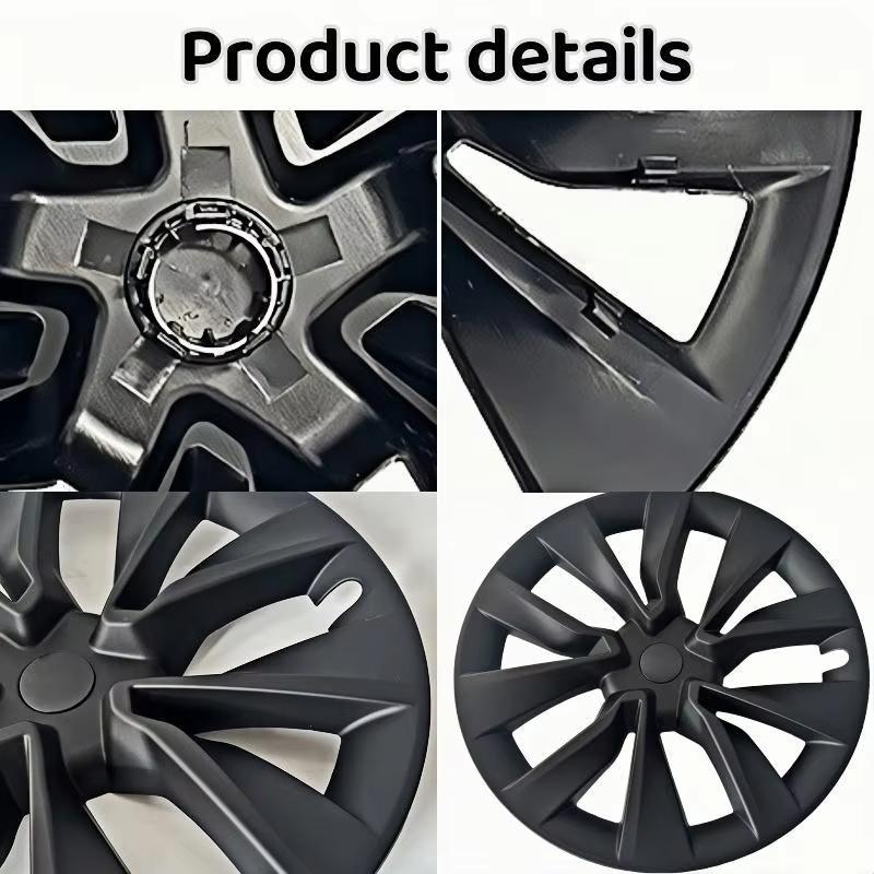 ZFX1 For Tesla Model 3 Highland 2026 2025 4PCS Wheel Covers Hubcaps, 19 Inch,Gloss Black Aero Covers, Accessories Upgrade Replacement