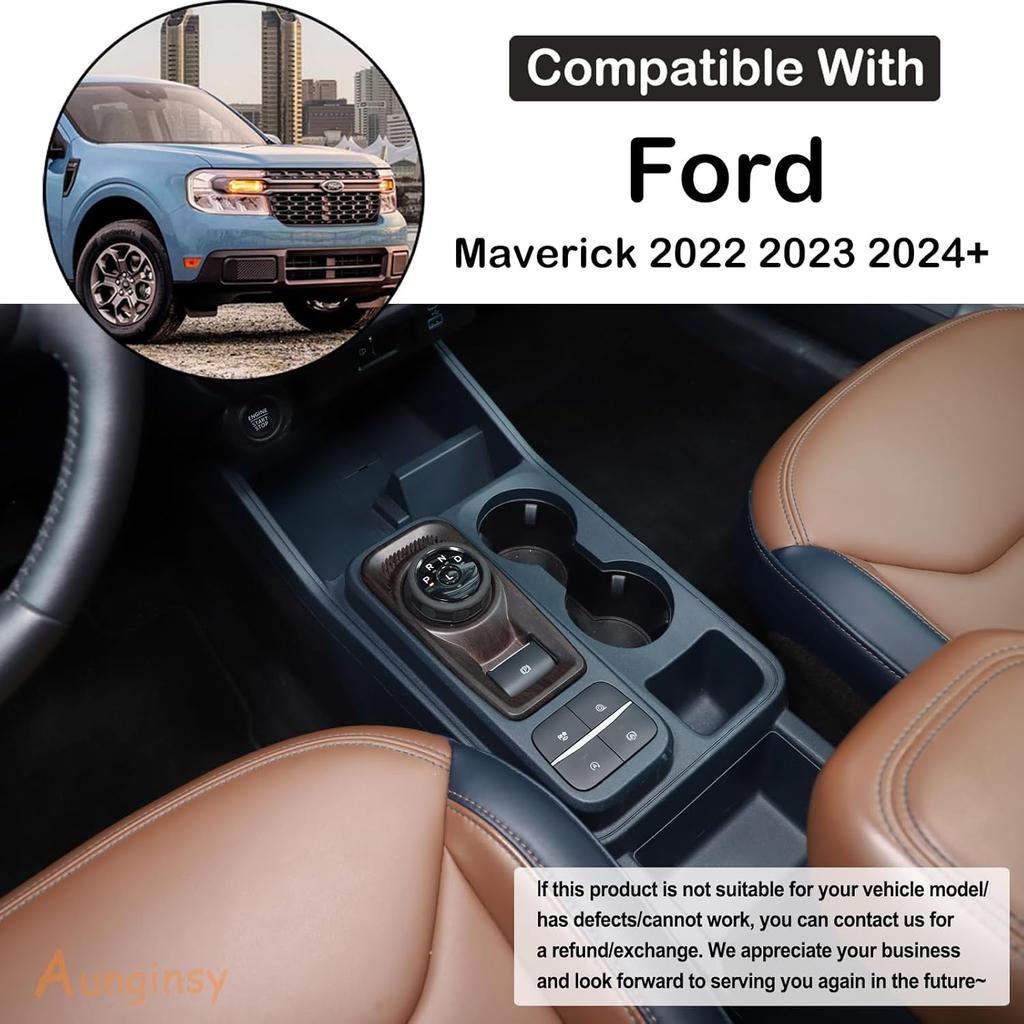 Aunginsy Central Control Gear Shift Box Panel Cover Trim Compatible with Ford Maverick 2022-2025 Car Center Console Gear Shift Handbrake Panel