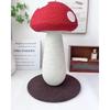 Compact Red Umbrella Cat Tree with Sisal Mushroom Scratch Board - No Shedding, Ideal for Small Cats, Claw Maintenance, and Space-Saving Playtime
