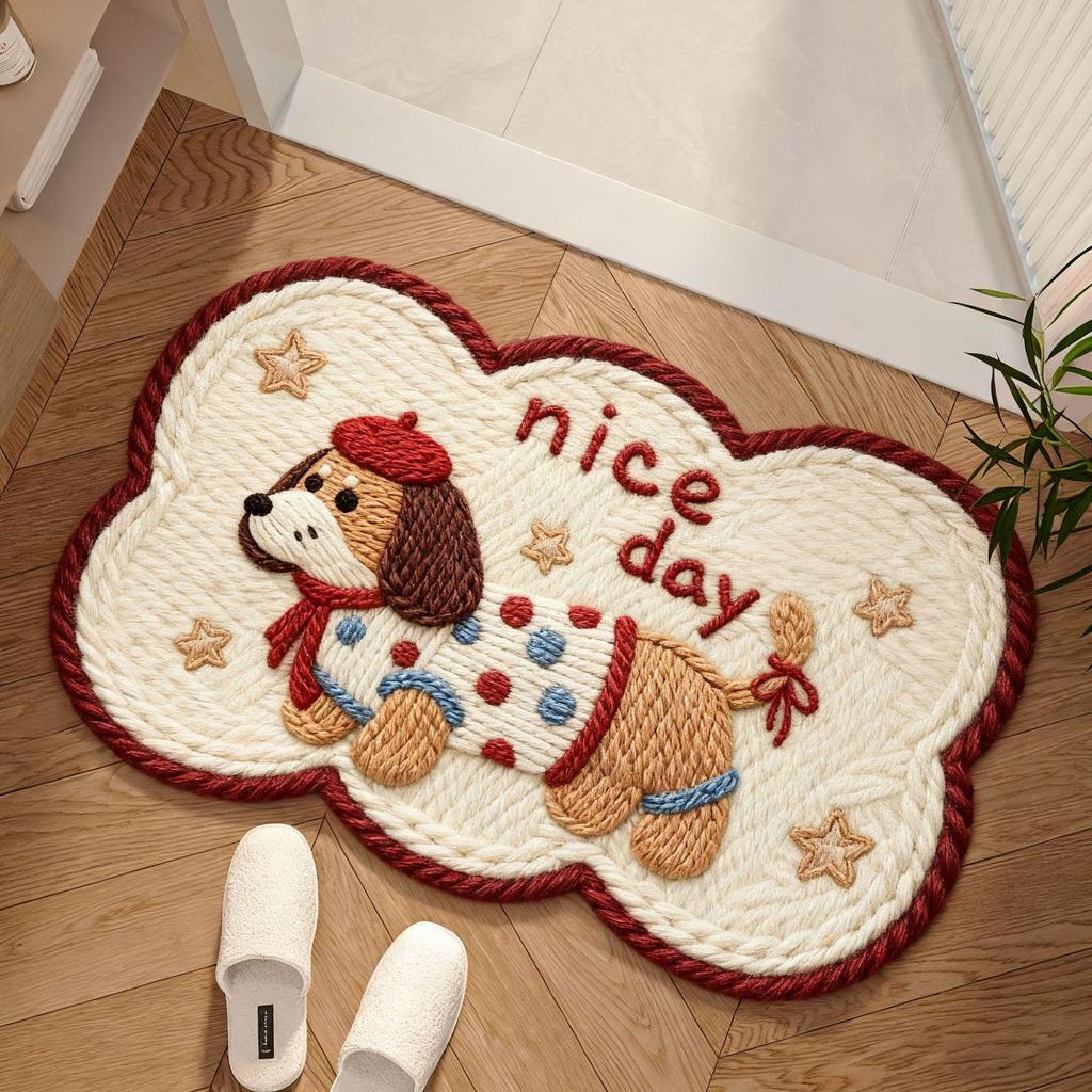 Cartoon Puppy Non-Slip Quick-Dry Water-Absorbent Bathroom Floor Mat