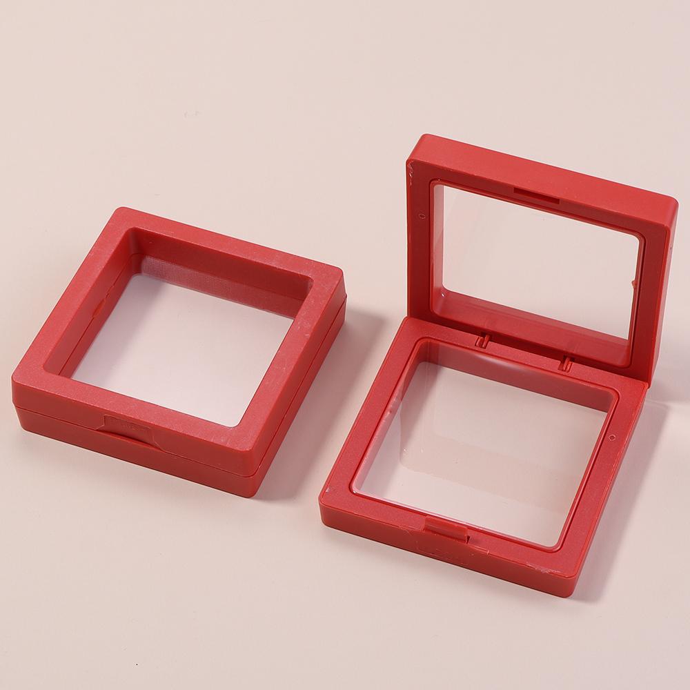 1Pc PE Film Transparent Visible Jewelry Storage Box Ring Earring Box Bracelet Necklace Display Box Jewelry Dustproof Storage Box