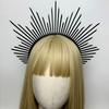 Dark Headband Angel Crown Headband Bridal Tiaras Divine Princess Headpiece Hair Hoop Baroque Spiked Tiaras