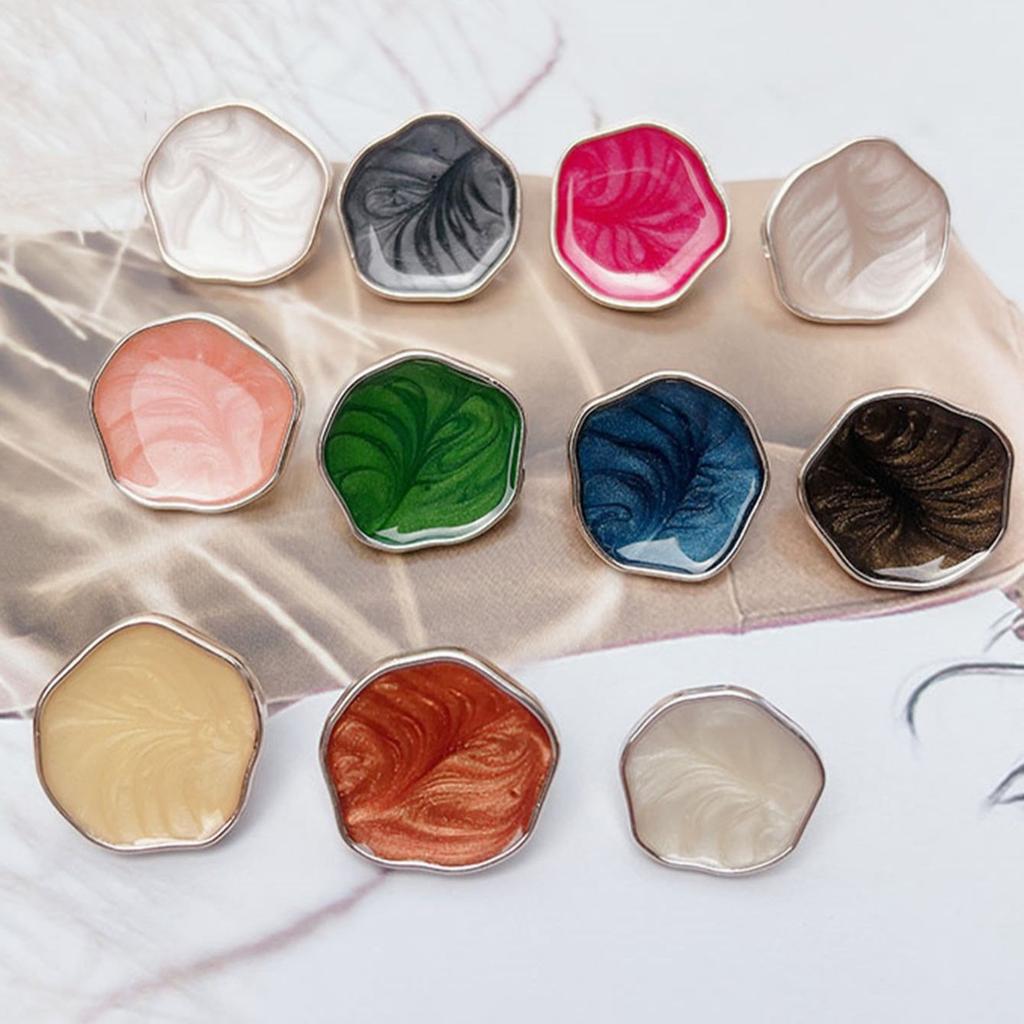 10PCS gilt gradation candy color button resin button coat trench coat sweater accessories DIY sewing supplies