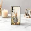 Cute R-Rabbit P-Peter-RP Phone Case Black Silicone Soft For Samsung S25,S24,S21,S22,S23,S30,Ultra,S20,Plus,Fe,Lite